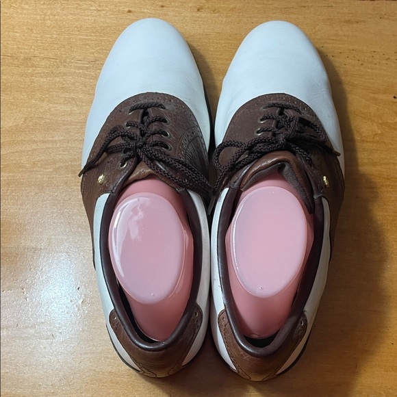 FootJoy Brown and White Leather Golf Shoes. Size 10.5 main image 4